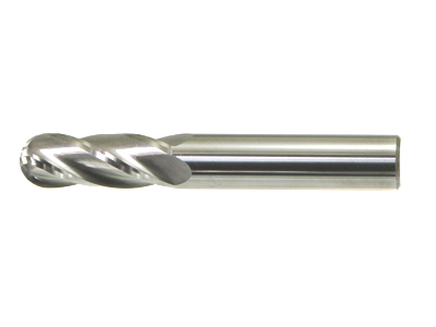 For aluminum 3 flutes ball nose end mills